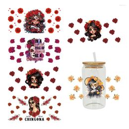 Window Stickers 3D UV DTF Transfers 16oz Cup Wraps Cartoon Girl Printed For DIY Glass Ceramic Metal Leather Etc. D12175