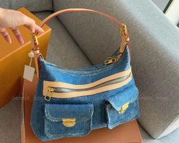 Designer Women Shoulder Bag Fashion Casual Summer Denim Blue Motorcycle Underarm Totes Vintage Ladies New Handbags Tote Bags