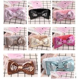 Hair Accessories Omg Wash Face Bow Makeup Leather Hairband Girls Elastic Holder Strap Bands Ears Turban 10Pcs Drop Delivery Products T Dhbzq