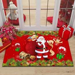 Carpets Sun ground mat cartoon Santa Claus decoration living room carpet festive bedroom bedside blanket H240517