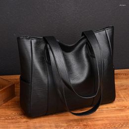 Shoulder Bags Fashion Large Capacity Soft Leather Ladies Bag European And American Retro Handbag PU Material