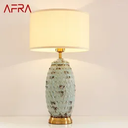 Table Lamps AFRA Modern Ceramic Light LED Creative Fashionable Bedside Desk Lamp For Home Living Room Bedroom El Decor Escritorio
