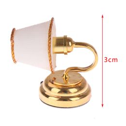 1PC New 1:12 Dollhouse Miniature Wall Light LED Table Lamp Bedroom Study Room Furniture Accessories For Doll House Decor