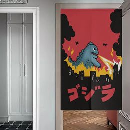 Ofat Home Spitfire Dinosaur Door Curtain Japanese Noren Room Partition Privacy Protection Pendant Poster Decoration 240516