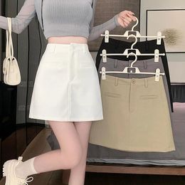 Skirts Suit Skirt Women High Waisted A-line For Spring 2024 Versatile Crotch Covering Slimming And Hip Short