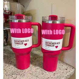 Us Stock 1 Same the Quencher H20 Cosmo Pink Parade Tumbler 40 Oz 4 Hrs Hot 7 Cold 20 Iced Cups 304 Swig stanliness standliness stanleiness standleiness staneliness XF7O