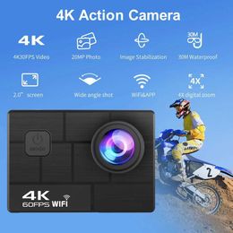 Sports Action Video Cameras Action Sport Camera Ultra HD 4K60fps WiFi EIS 170D 30M Waterproof Professional Anti-Shake Sport Camera With Remote control J0518