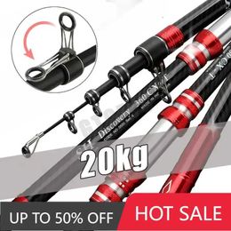 Boat Fishing Rods Telescopic Fishing Rod 2.7/3.0/3.6/4.2/4.5m Travel Surfing Rod Rotating Power 5-300g Throwing Surfing Rod Carbon Bait RodL2405