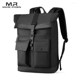 Backpack MARK RYDEN Black 15.6inch Laptop Multifunctional Waterproof Daily Travel Bag Casual School Rucksack