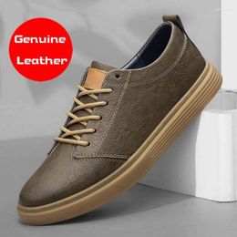 Casual Shoes Men's Genuine Leather Oxford Comfortable High Quality Designer Luxury Man For Men Big Size: 37-47