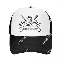Ball Caps Classic Barbershop Hair Cut Shaves Baseball Cap Breathable Hairdresser Barber Trucker Hat Performance Snapback Hats Summer