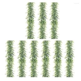 Decorative Flowers 9 Pack Artificial Eucalyptus Garland Faux Vines Greenery Wedding Backdrop Arch 6 Feet/Pcs Hanging Plant