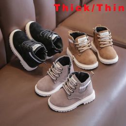 Autumn Winter kids Boots Girls Boys warm snow Child short Boot Nonslip Outdoor cotton Shoes STP014 240516