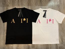 Designer Men's T Shirts Alphabet joint print for men and women Summer Hand drawn graffiti unisex pure cotton short sleeved T-shirt