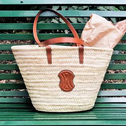 Womens weave basket Straw tote Beach Bag Designer handbags Luxurys Shoulder top handle crossbody Raffias bags mens shop summer travel clutch Underarm diaper bags