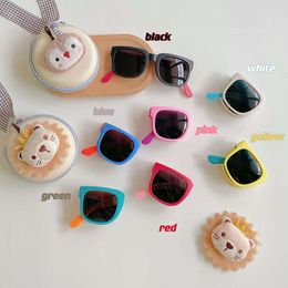 Children'S Ultralight Folding Sunglasses Outdoor Ultraviolet Shades Sun Glasses For Boy Girl Children Portable Sunshades Eyewear L2405