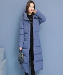 Women039s Down Parkas Women Winter Bubble Coats Long Padded Clothes Solid Colour Black Jacket Puffer Warm Thick Slim Over Knee3532084