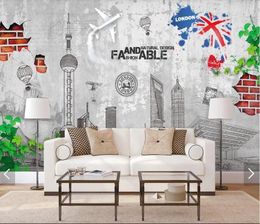 Wallpapers European Hand Painting City Construction Wallpaper Mural 3D Po For Living Room Wall Decor Canvas Paper Rolls