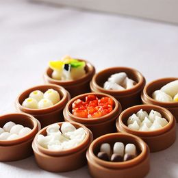 2pcs Miniature Chinese Food Dim Sum Dollhouse Decor Mini food for blyth bjd doll accessories