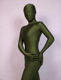 Full body lycra spandex catsuit dark green SXXL01234561769931
