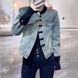 Women's Jackets Chinese Light National Style Small Pan Button Top Early Spring 2024 High End Denim Short Coat