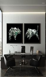 Paintings Bull Bear Wall Street Art Canvas Painting And Posters Prints Pictures For Living Room Home Decoration FramelessPaintings6564973