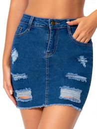 Skirts Denim Skirt Women Stretch Casual Jean