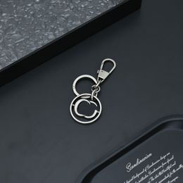Vintage Designer Mens Keychain Luxury Unisex Classic Letter Circle Keyring Car Bag Fashion Key Chains Golden Keychain Gifts Accessories