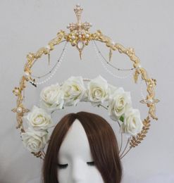 Hair Clips Barrettes Vintage Headband Lolita Jewellery Accessories Hollow Flower Crown DIY Materials Halloween Costume Po Props9526102