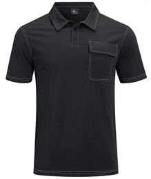 Men's Polos Mingxian Design Chest Pocket Summer POLO Shirt Comfortable And Breathable T-shirt Top Fashion Casual Business