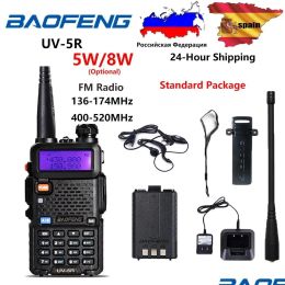 Radio Radio Baofeng Uv5R 5W Walkie Talkie Uv 5R 8W Ham Fm Vhf Uhf With Earphone 1800Mah Battery Drop Delivery Electronics Telecommunicat