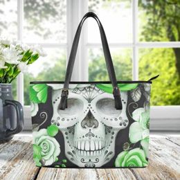 Evening Bags Skull Rose Brand Design Women Fashion Handbag Elegant Daily Leather Long Shoulder Strap Clutch Horror Style Trendy Girl
