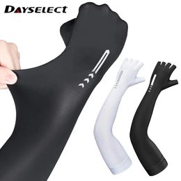 1 pair of arm sleeves for summer cool fast non slip solid Colour running fishing sun protection breathable ice circulation equipment 240514