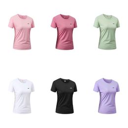 Summer clothing women's T round neck sports casual wide sleeve cotton material breathable and comfortable
