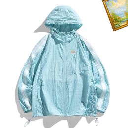 Men's Designer Jackets Sunscreen clothing helly hansen rain jacket women outdoor jacket waterproof and windproof hooded embroidered jacket