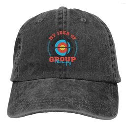 Ball Caps Summer Cap Sun Visor This Is My Idea Of Group Therapy Hip Hop Archery Cowboy Hat Peaked Trucker Dad Hats