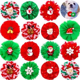 Dog Apparel 50pcs Christmas Pet Products Collar Decoration Accessories Bow Tie Small Xmas Party Grooming Supplies