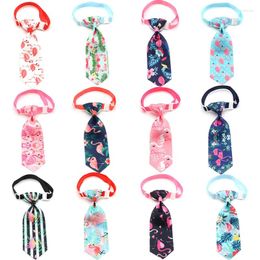 Dog Apparel 20/50 Pc Grooming Product Pet Supplies Handmade Flamingo Bow Tie Necktie Accessories For Small Neckties