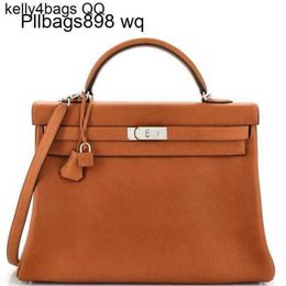 Top 40cm Handbag Totes Handmade 10a Cowhide Togo Limited Edition Customization Large size Version For Business Palladium Hardware Brownhave logo qq SSWMGQMZI