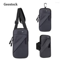 Waist Bags Geestock Wrist Bag Sport Men Chest Crossbody Designer Waterproof For Women Elastic Fitness Mobile Phone