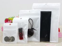 12*20cm Clear + White Pearl Plastic Poly OPP Packing Zip Lock Retail Packages USB Jewelry PVC Bag 10*18cm 6*10cm 7.5*12cm 16x24cm 18x26cm Universal Phone Charger Case Cable