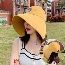 Wide Brim Hats UV Protection Women Hat Fashionable Visor Big Sun Cap Breathable Summer