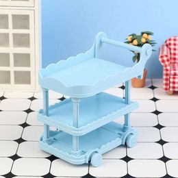 1Pc 1:12 Dollhouse Miniature Dining Car Trolley Model Furniture Accessories For Doll House Living Scene Decor Kids Play Toys