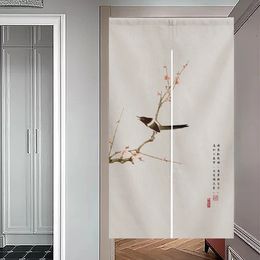 Ofat Home Chinese Bird Door Curtain Japanese Noren Room Partition Kitchen Decoration Hanging Curtains 240516