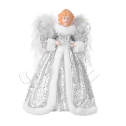 Christmas Decorations Angel Tree Topper Cute Lighted Top Desktop Ornaments For Party Holiday Decoration Supplies