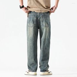 Men's Jeans Wide Leg Men Baggy Pants Oversize Loose Fit Light Blue Streetwear Clothing Denim Casual Male Trousers