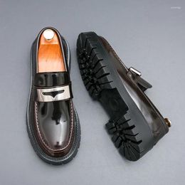 Casual Shoes Business Men's Outdoor Leather Loafers For Men Working Formal Slip-On Dress Wedding