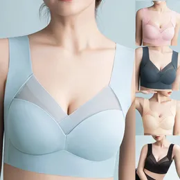Bras Women Sport Sexy Lace Plus Size Bralette Backless Seamless Bra Brassiere Vest Gathers -Proof Underwear