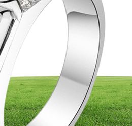 Original Jewellery Making 100 Real Solid Silver Rings Set Sona Diamond Engagement Wedding Rings for men boy gift size 7134227520