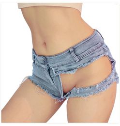 Women's Jeans 2024 Summer Women's Denim Cotton Hole Splicing Ladies Skinny Sexy Nightclub Super Short Low Waist Plus Size Jean Shorts